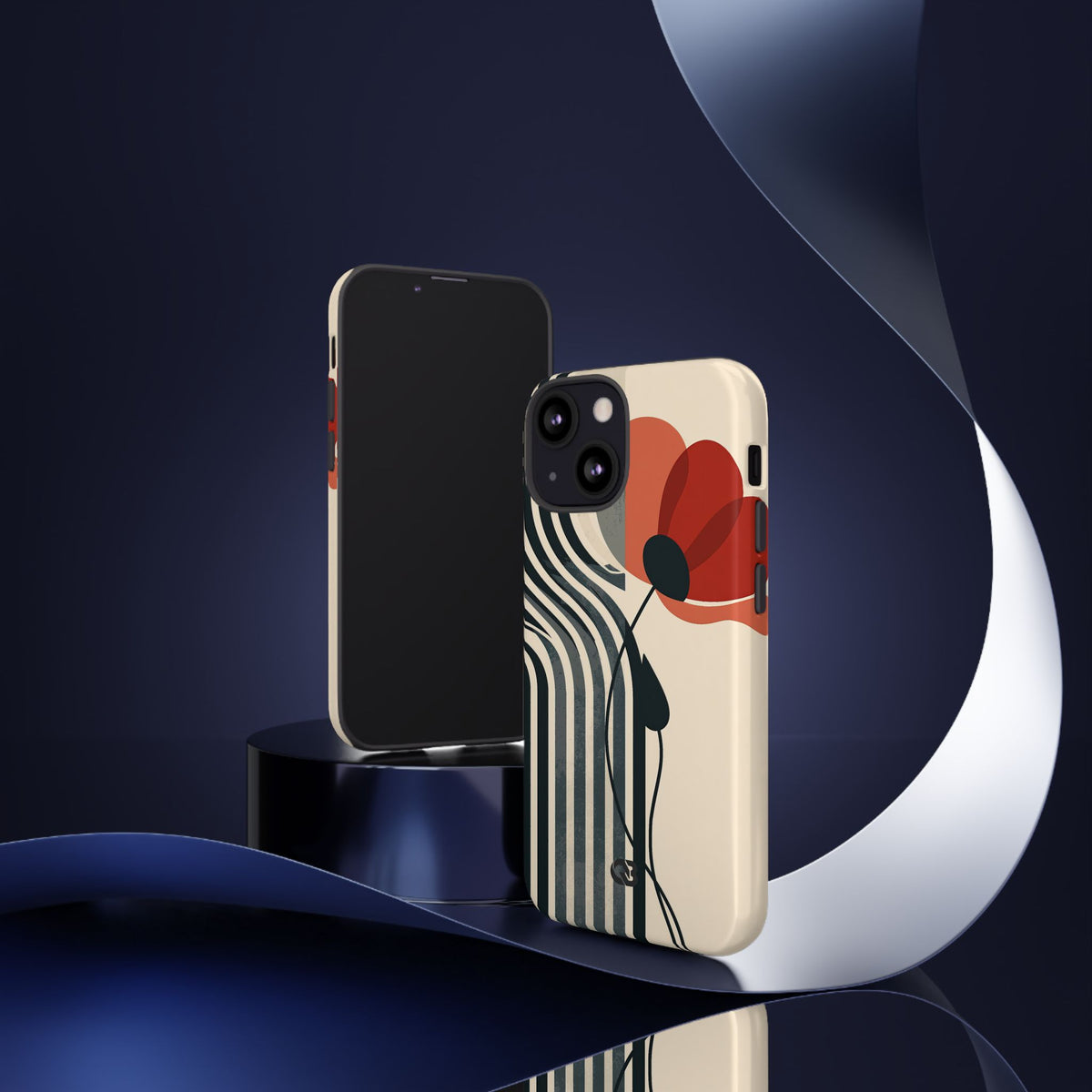 Modernist Poppy · Tough Phone Case for iPhone · Beige