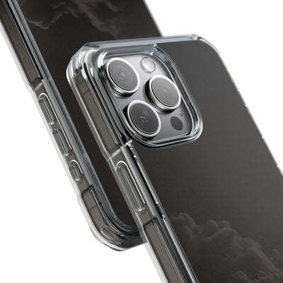 Crimson Fog Void · Clear Impact Magnetic Phone Case for iPhone ·  Black