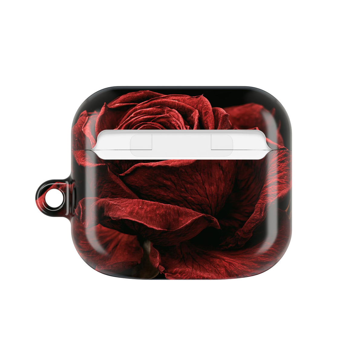 Crimson Noir Rose · Hard Case for AirPods & AirPods Pro · Black