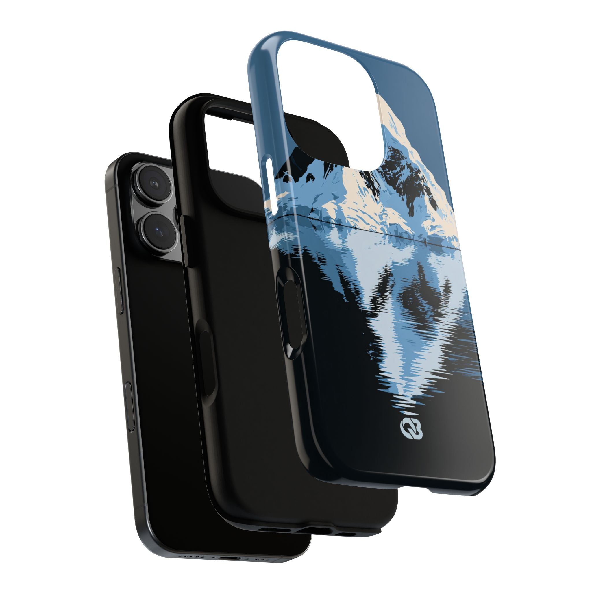 Blue Tough Phone Case for iPhone - Arctic Summit Mirror