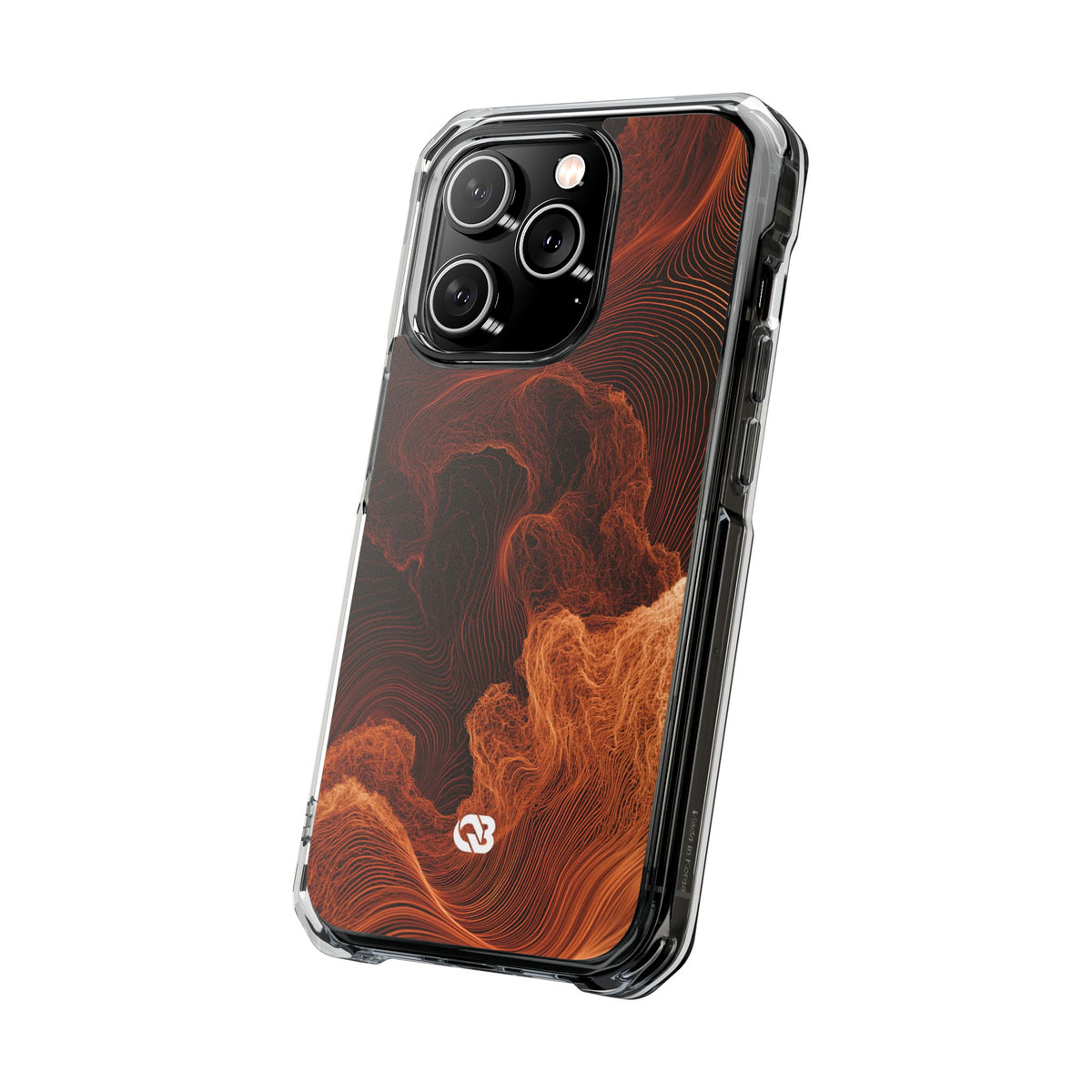 Amber Filament · Clear Impact Magnetic Phone Case for iPhone · Orange