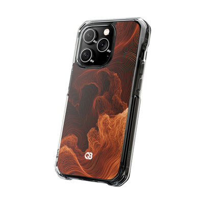 Amber Filament · Clear Impact Magnetic Phone Case for iPhone · Orange