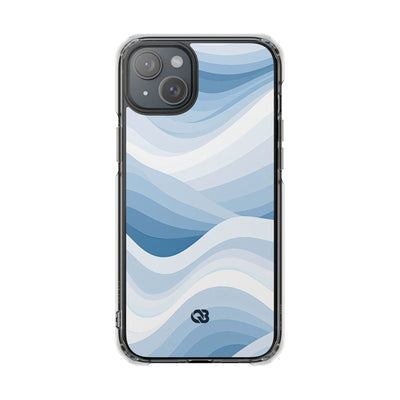 Blue Impact MagSafe Phone Case for iPhone - Glacial Indigo Flow
