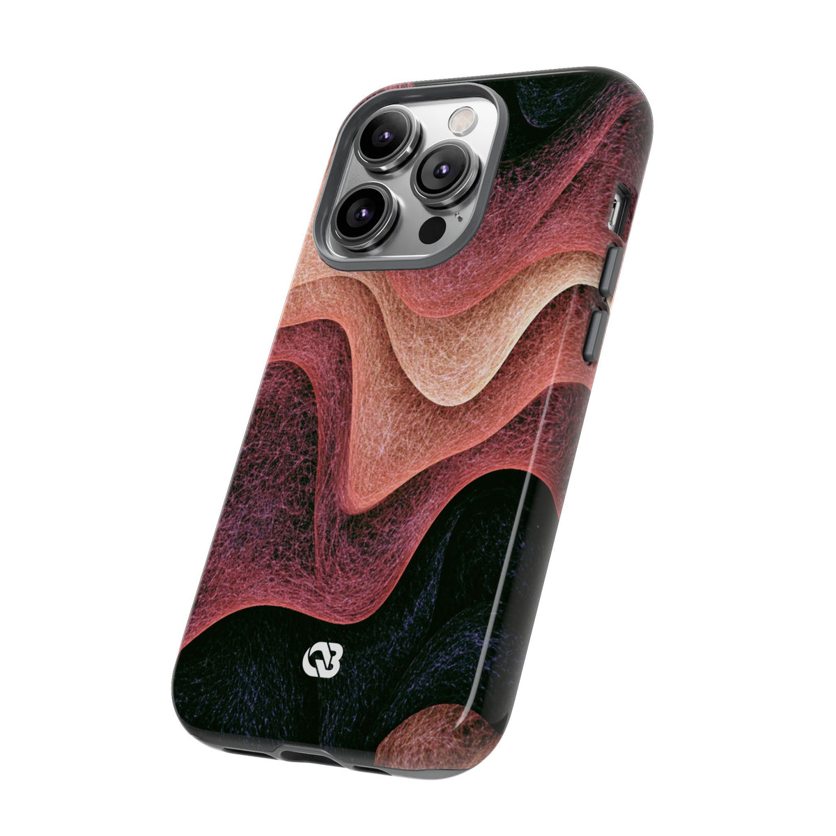 Rose Contour Waves · Tough Phone Case for iPhone · Pink