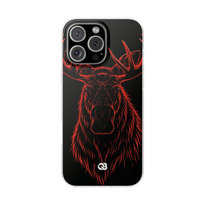 Crimson Horizon Moose · Lite Phone Case for iPhone ·  Black