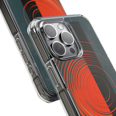 Teal Impact MagSafe Phone Case for iPhone - Burnt Slate Radial