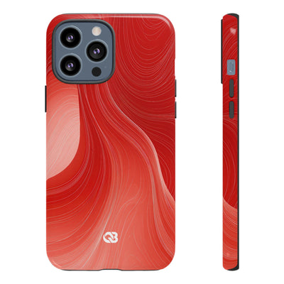 Crimson Dunes · Tough Phone Case for iPhone · Red