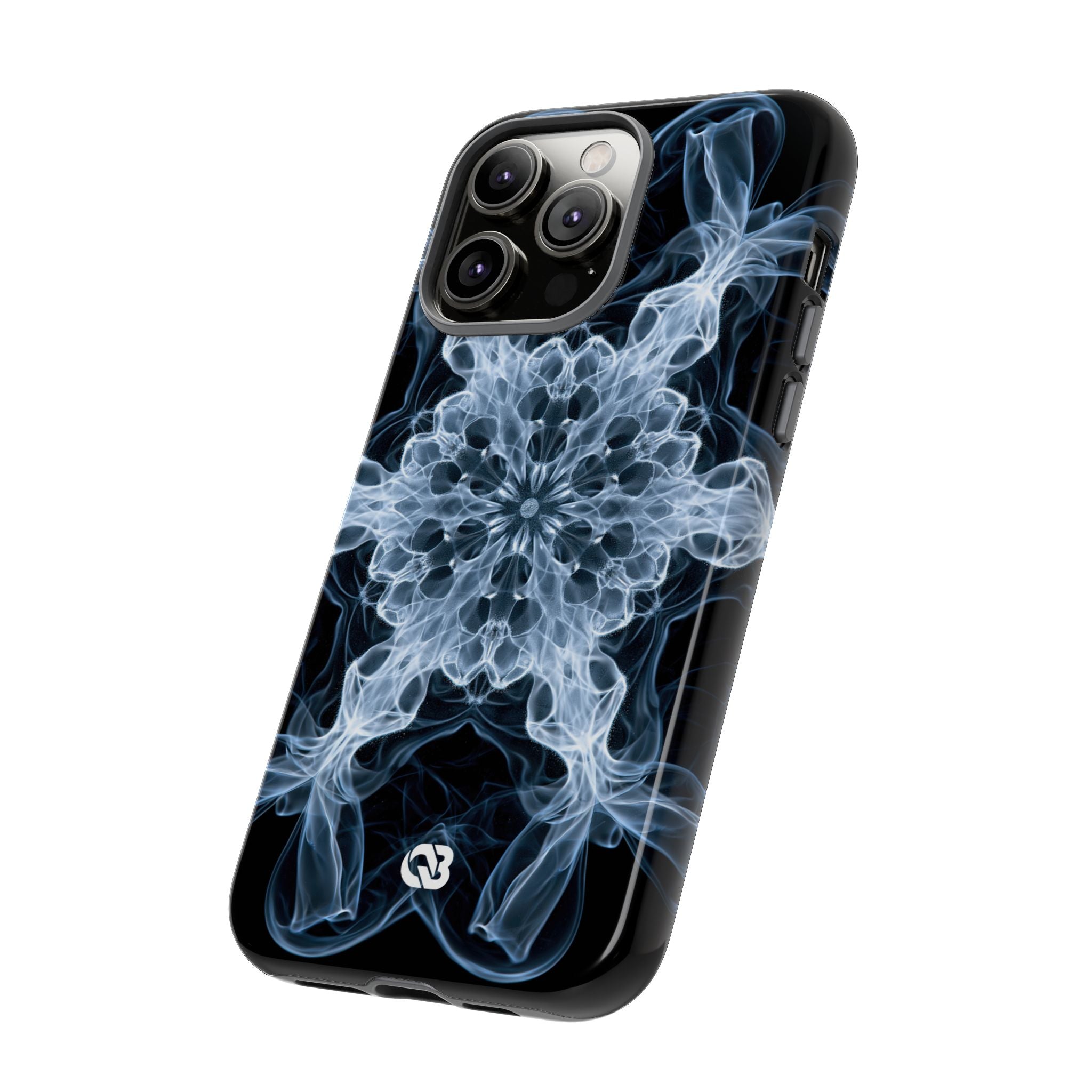 Blue Tough Phone Case for iPhone - Glacial Smoke Crown