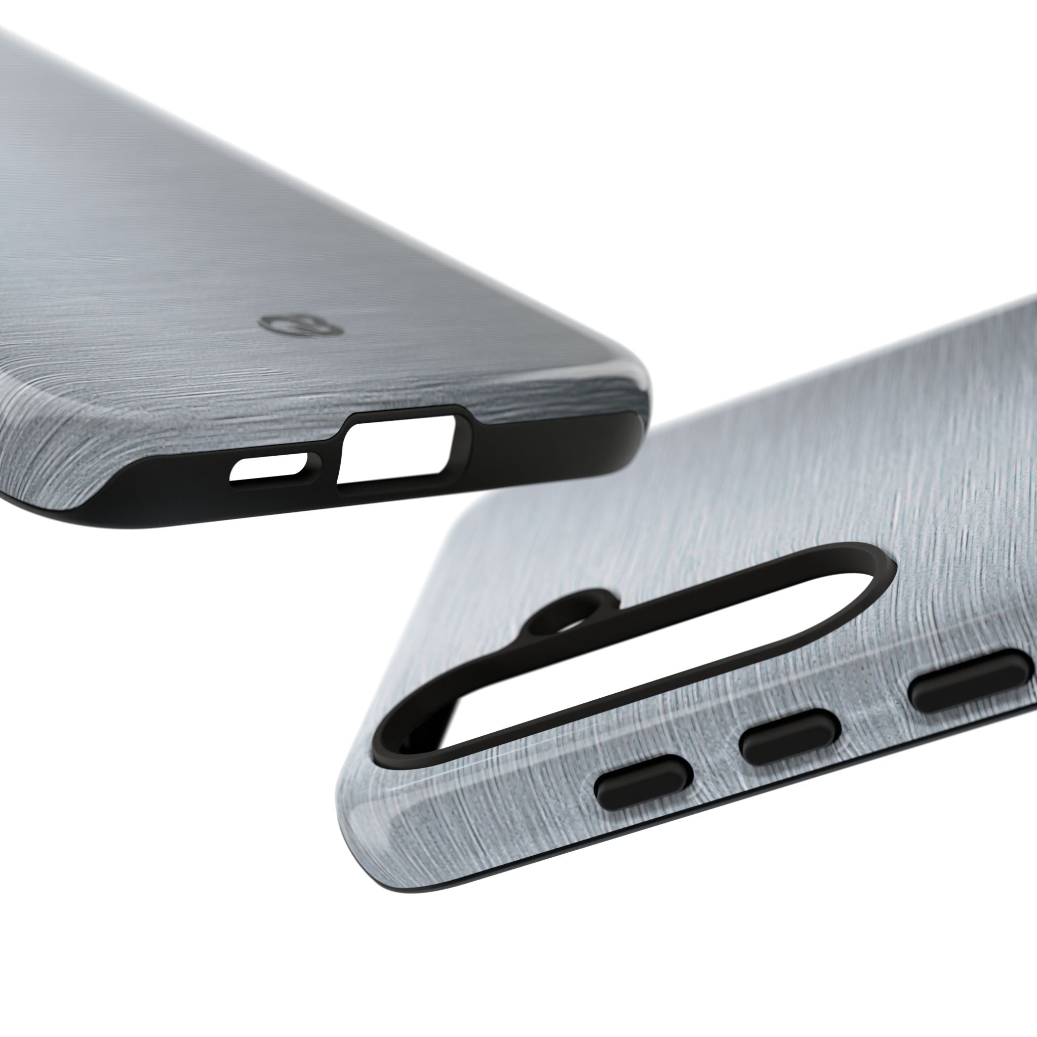 Silver Tough Phone Case for Samsung - Satin Chrome Grain