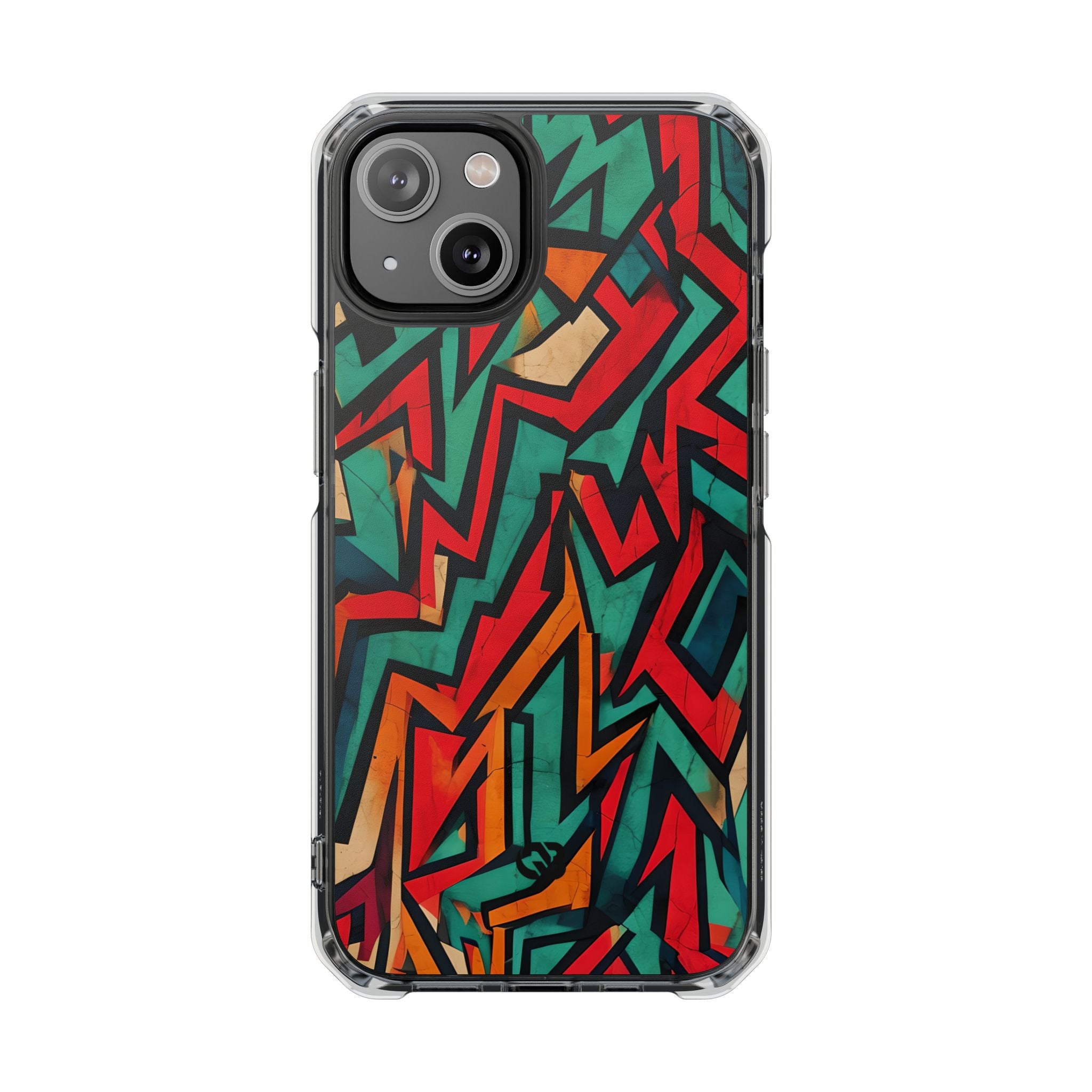 Jagged Teal Static · Impact Phone Case for iPhone · Magsafe