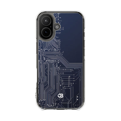 Blue Impact MagSafe Phone Case for iPhone - Cobalt Data Stream