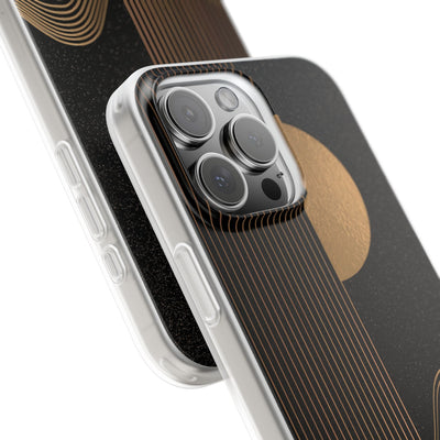 Gold Lite Phone Case for iPhone - Gilded Obsidian Dunes