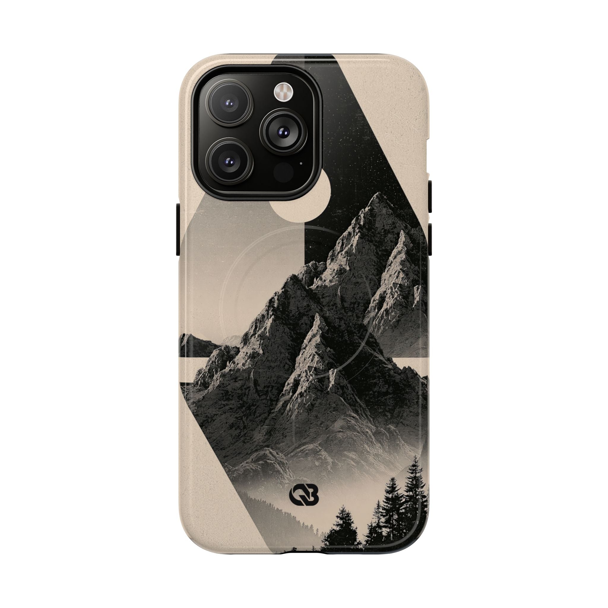 Beige Tough 2.0 Magsafe Phone Case for iPhone - Obsidian Summit Parchment