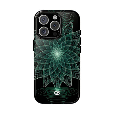Verdant Harmonic Bloom · Tough Phone Case for iPhone · Black
