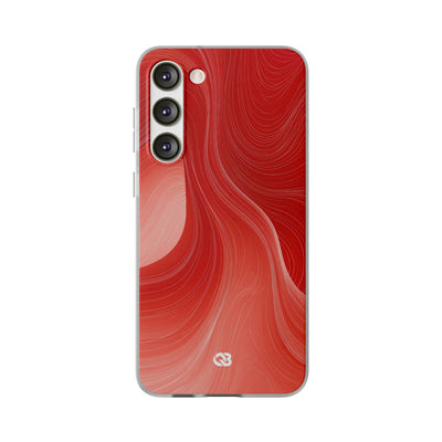 Red Lite Phone Case for Samsung - Crimson Silk Strands