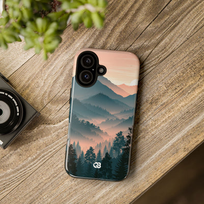 Teal Tough Phone Case for iPhone - Alpine Teal Horizon