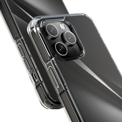 Obsidian Ridge · Clear Impact Magnetic Phone Case for iPhone ·  Black