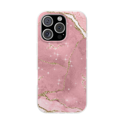 Rose Sparkle Marble · Soft Coque de téléphone pour iPhone