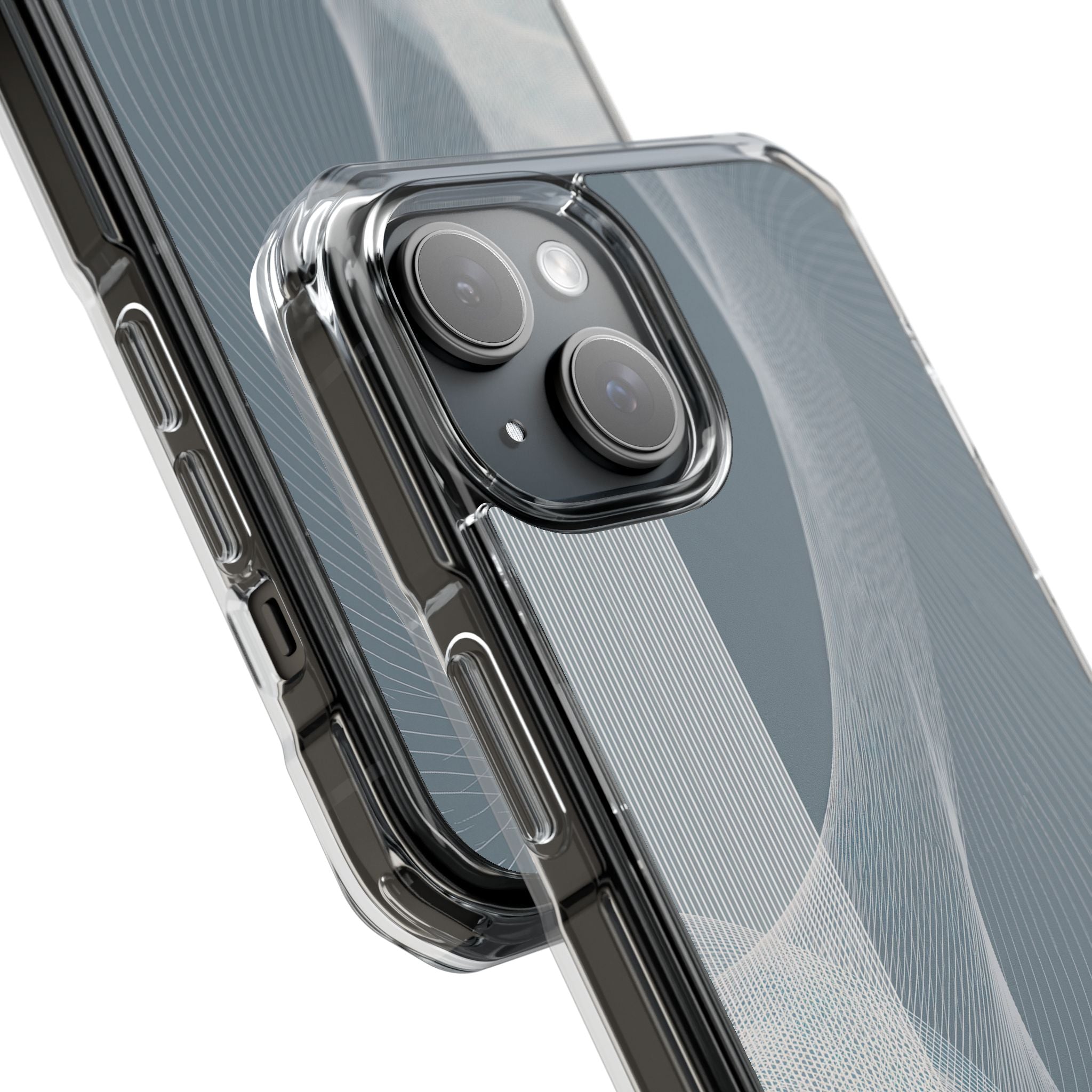 Grey Impact MagSafe Phone Case for iPhone - Slate Mesh Horizon