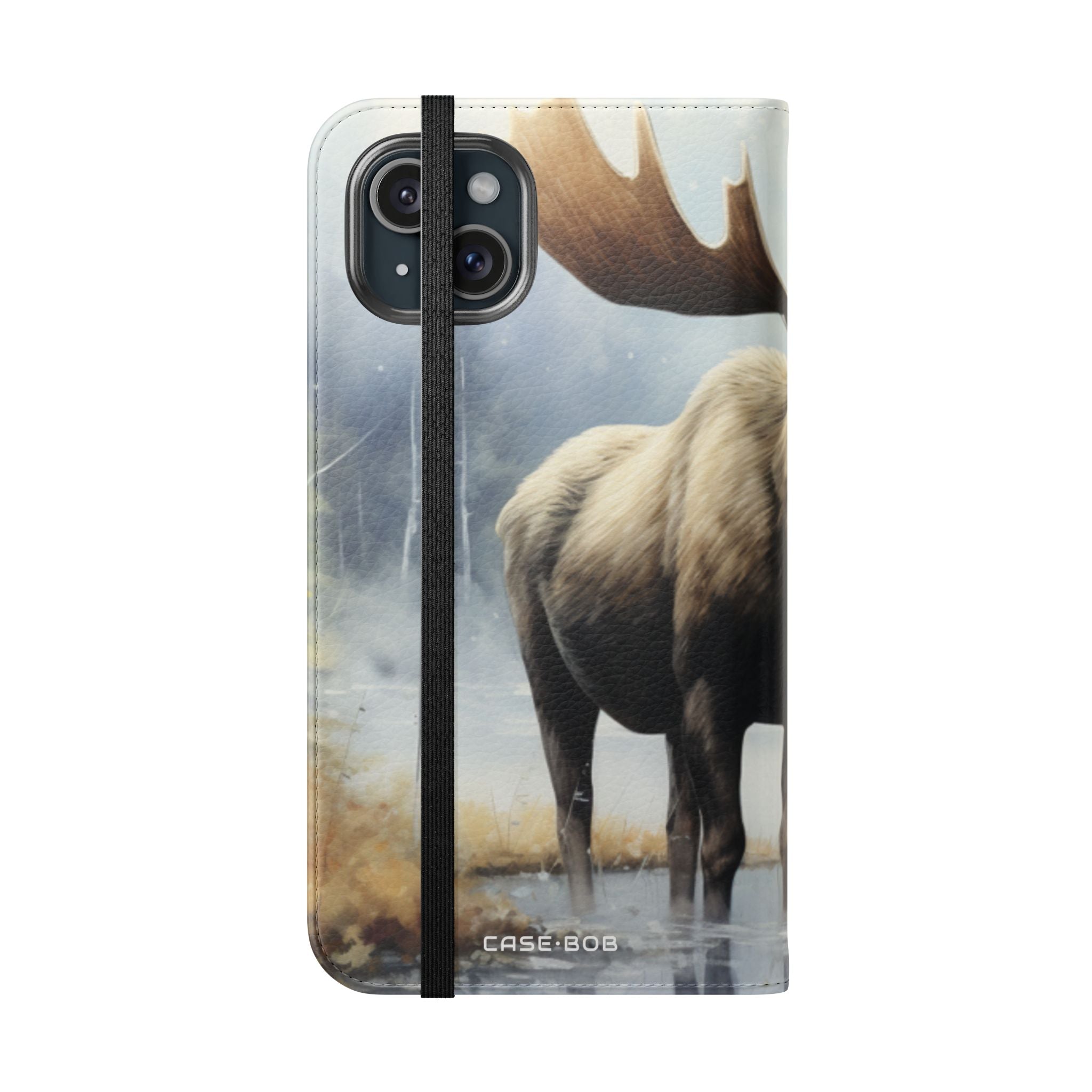 Misty Moose Reflection - iPhone 15 Plus Case - Wallet