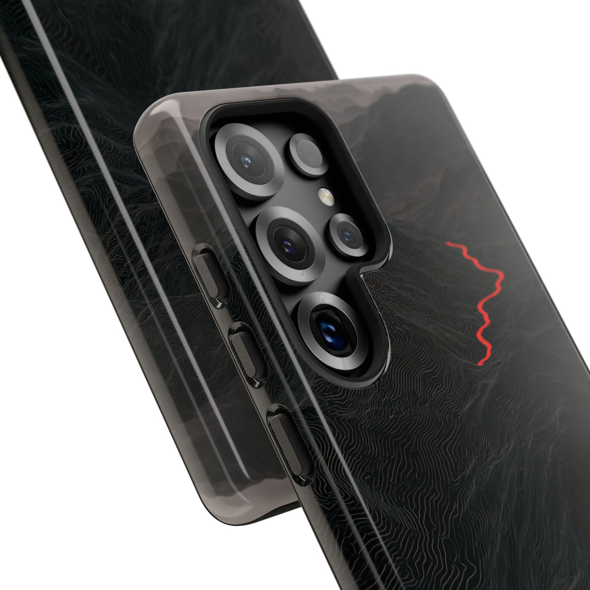 Crimson Ridge Pass · Tough Phone Case for Samsung · Black