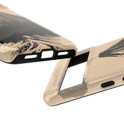 Beige Tough Phone Case for Google Pixel - Obsidian Ink Summit
