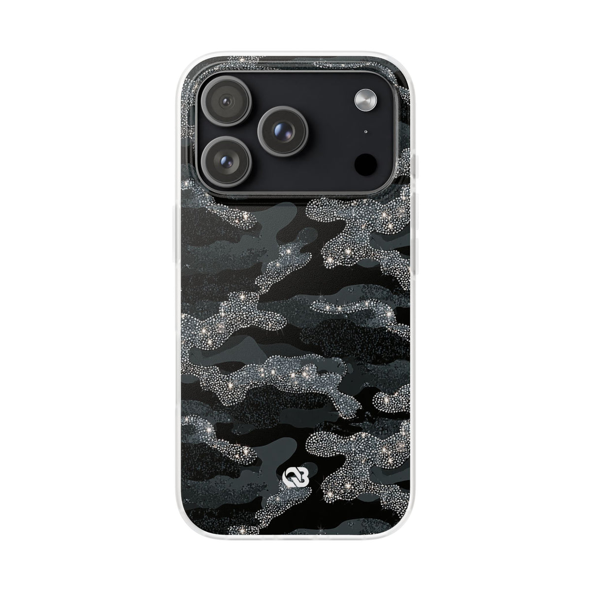 Glitter Shadow Camo · Lite Phone Case for iPhone ·  Black