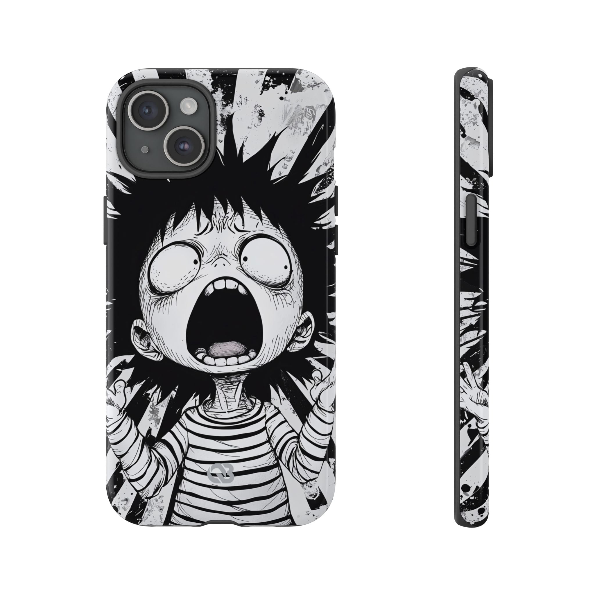 Chaotic Monochrome Scream · Tough Fundas para teléfono para iPhone