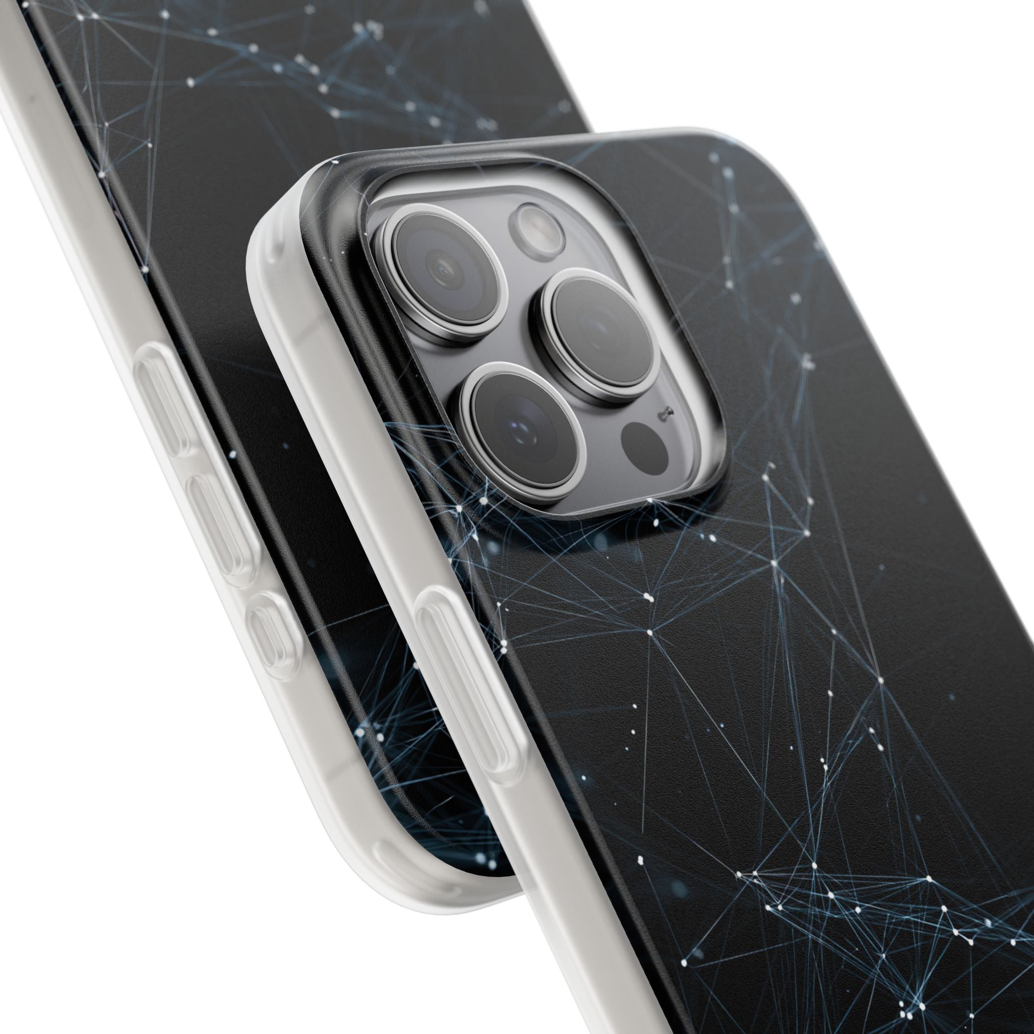 Black Lite Phone Case for iPhone - Arctic Neural Mesh