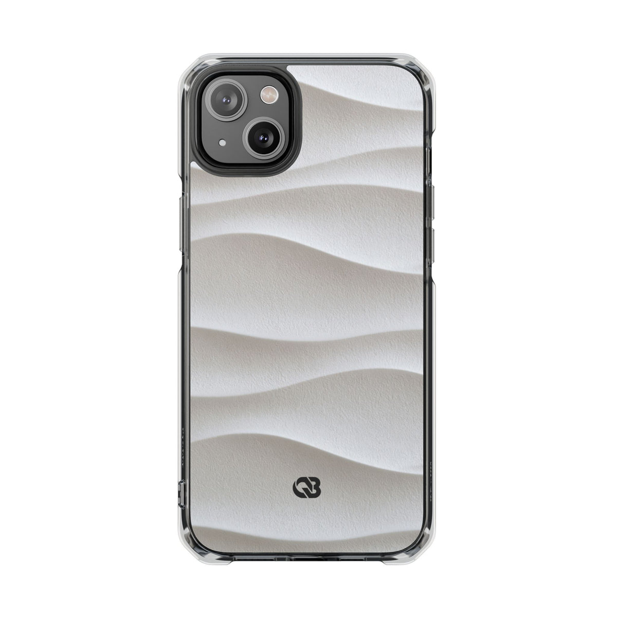 Sculpted Dune Relief · Clear Impact Magnetic Phone Case for iPhone ·  White