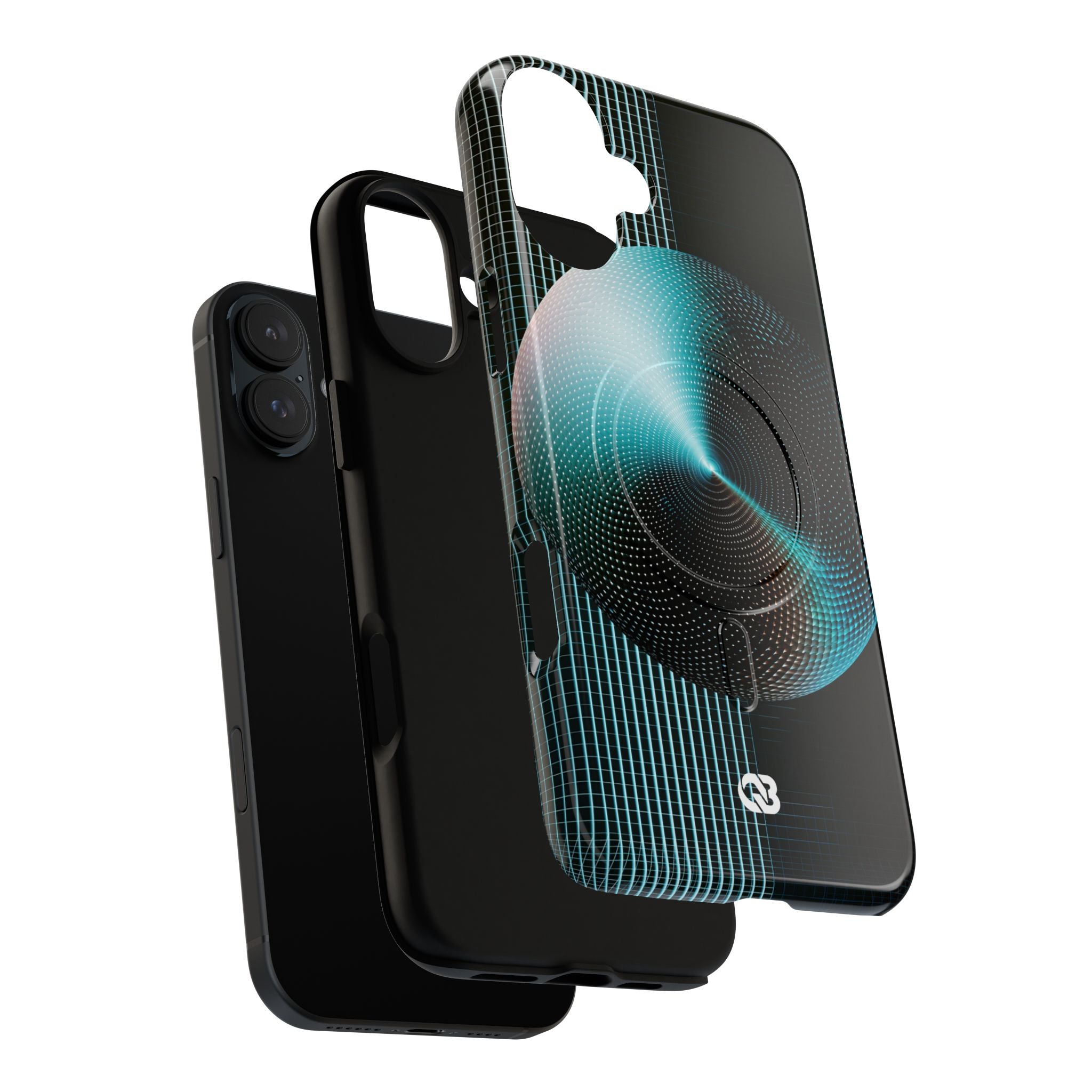 Blue Tough 2.0 Magsafe Phone Case for iPhone - Cyan Vector Sphere