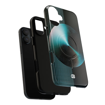 Blue Tough 2.0 Magsafe Phone Case for iPhone - Cyan Vector Sphere