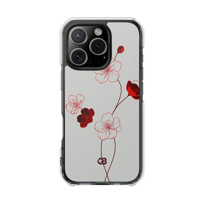 Red Impact MagSafe Phone Case for iPhone - Kyoto Ember Bloom