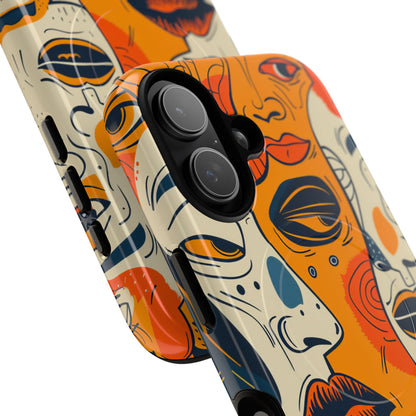 Tangled Faces Sunset iPhone 17 Case - Tough+ - CASE•BOB