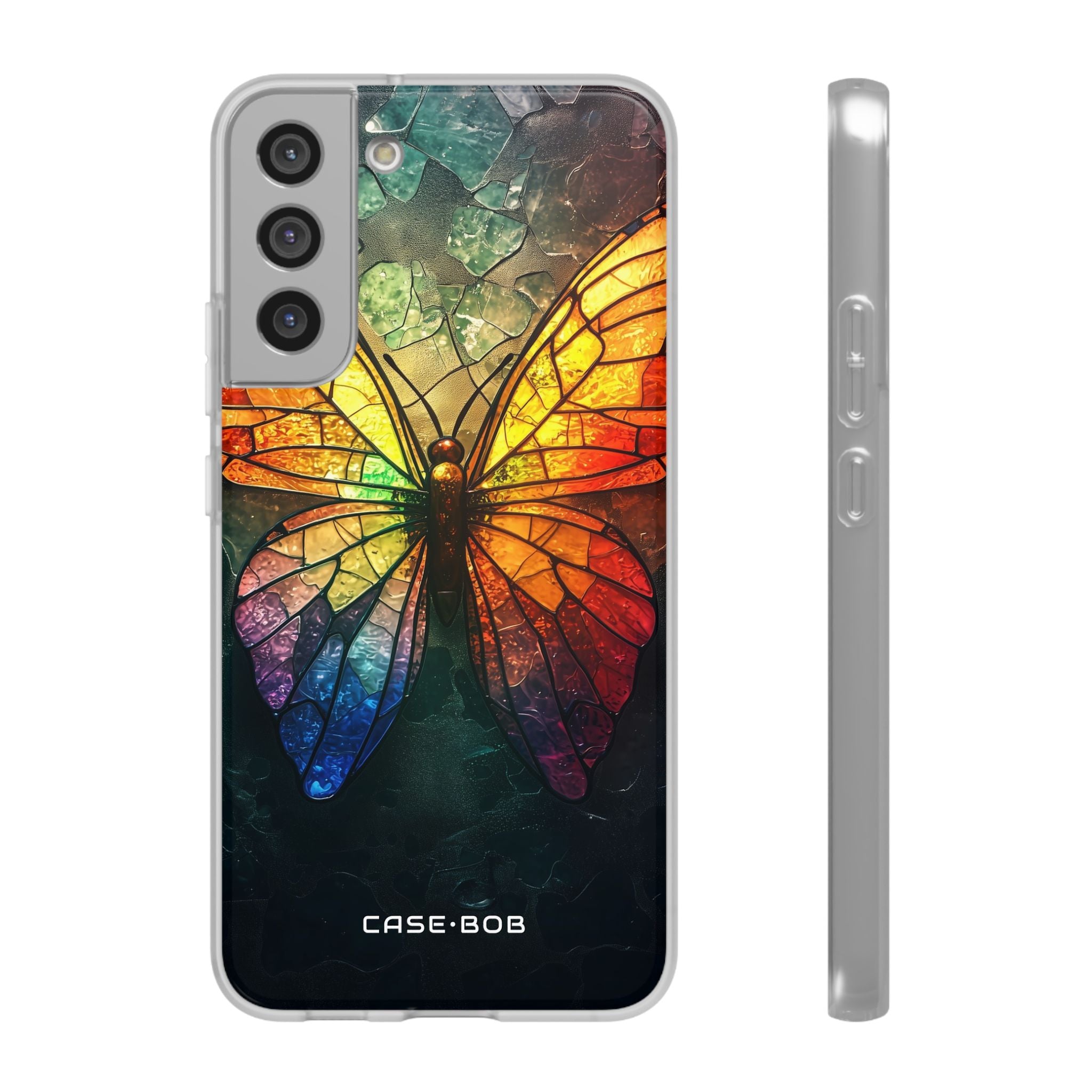 Stained Glass Butterfly Samsung S22 Plus Case - Soft