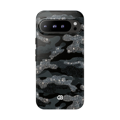 Glitter Shadow Camo · Tough Phone Case for Pixel ·  Black