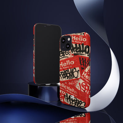 Slap Tag Collage · Tough Phone Case for iPhone · Red
