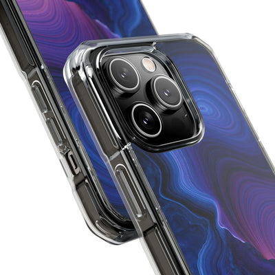 Radiant Strata · Clear Impact Magnetic Phone Case for iPhone · Blue