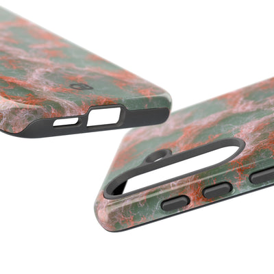 Coral Pixel Matrix · Tough Phone Case for Samsung · Green