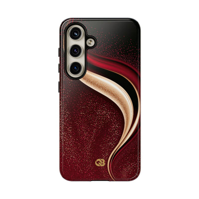 Gilded Crimson Flow · Tough Phone Case for Samsung · Red