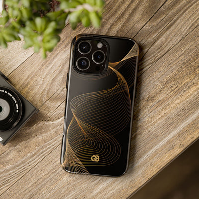 Gold Tough Phone Case for iPhone - Burnished Bronze Helix