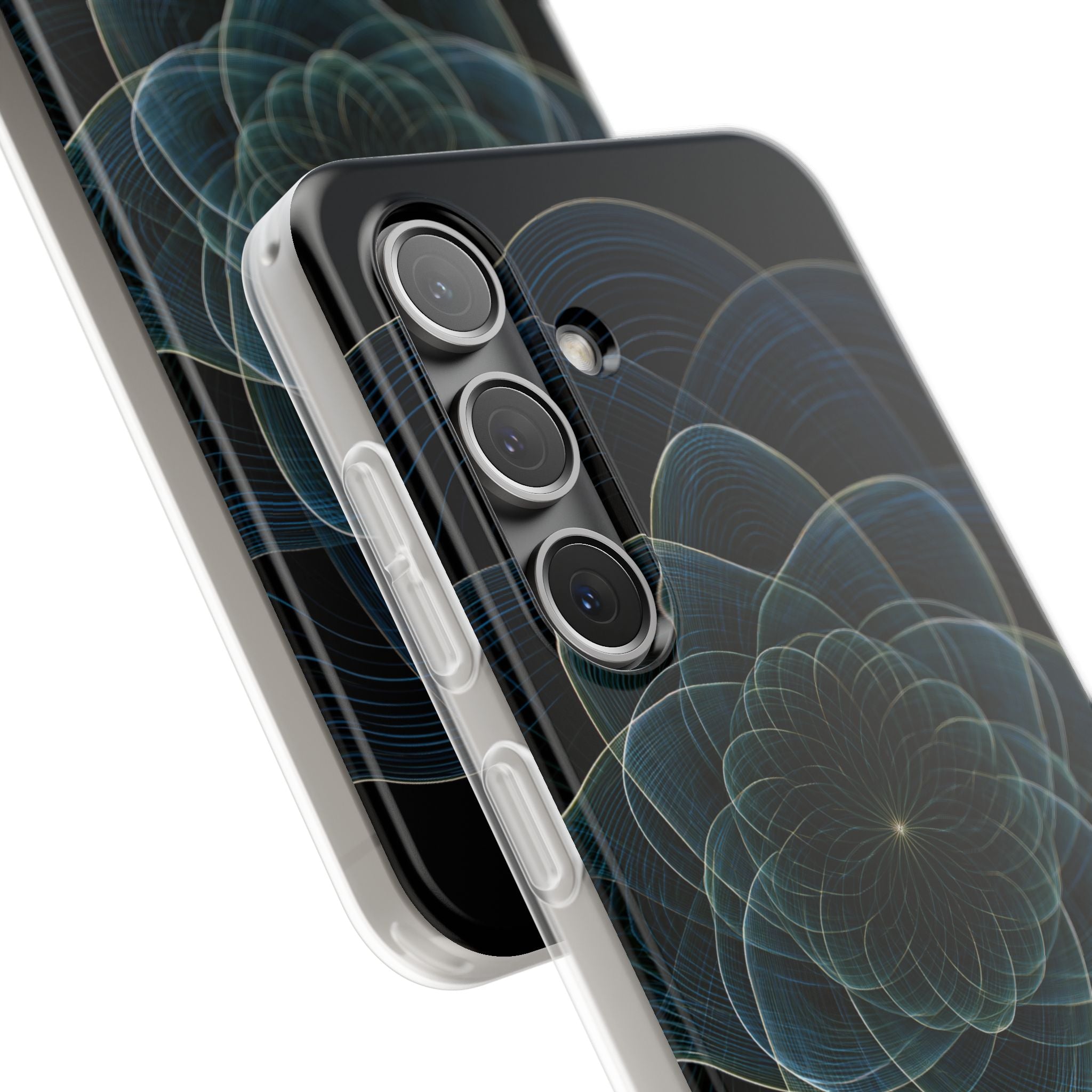 Blue Lite Phone Case for Samsung - Celestial Wireframe Bloom