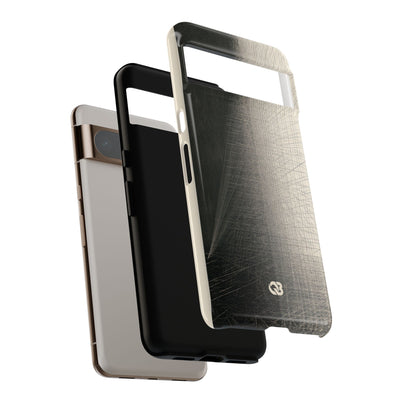 Beige Tough Phone Case for Google Pixel - Brutalist Graphite Grid