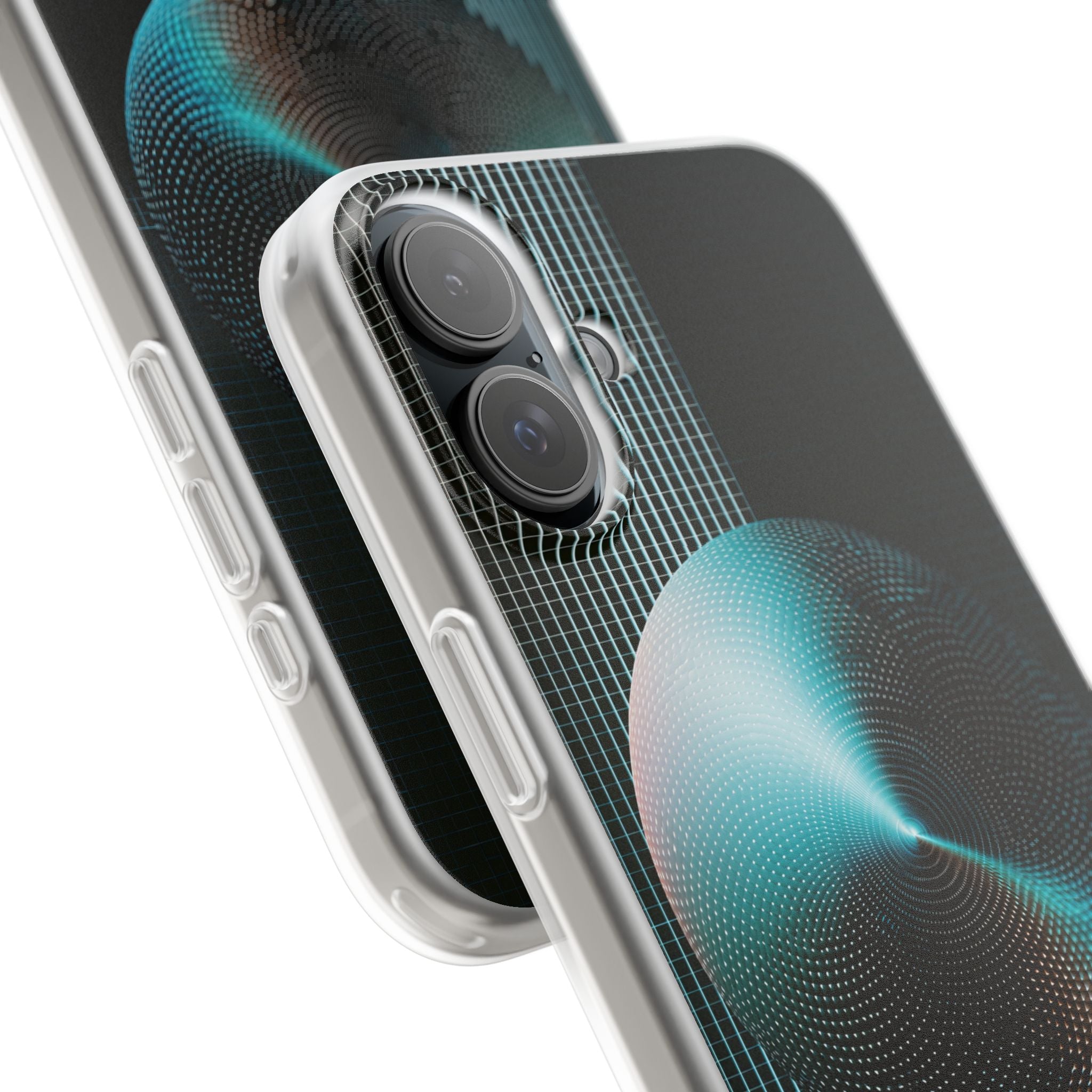Blue Lite Phone Case for iPhone - Cyan Vector Sphere