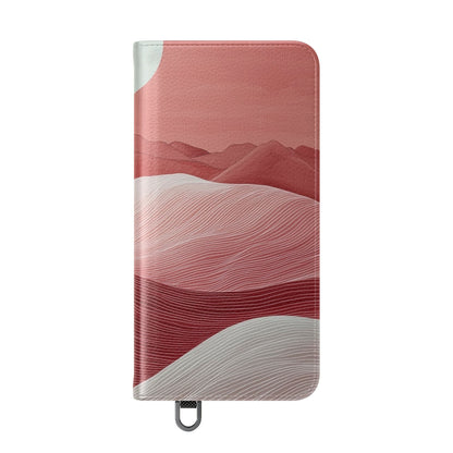 Valkoinen Orb Dunes - Samsung S25 -lompakkokotelo