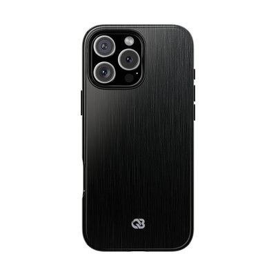 Obsidian Brushed Steel · Tough Phone Case for iPhone · Black
