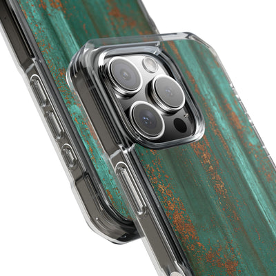 Oxidized Verdigris · Clear Impact Magnetic Phone Case for iPhone ·  Teal