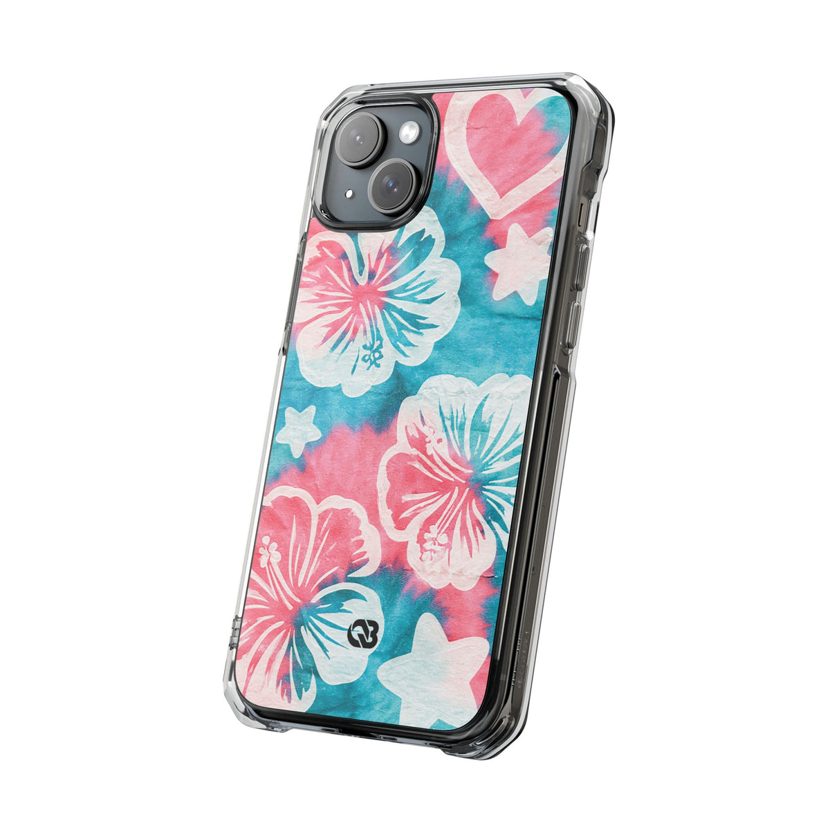 Tropical Hibiscus Bloom · Clear Impact Magnetic Phone Case for iPhone · Teal