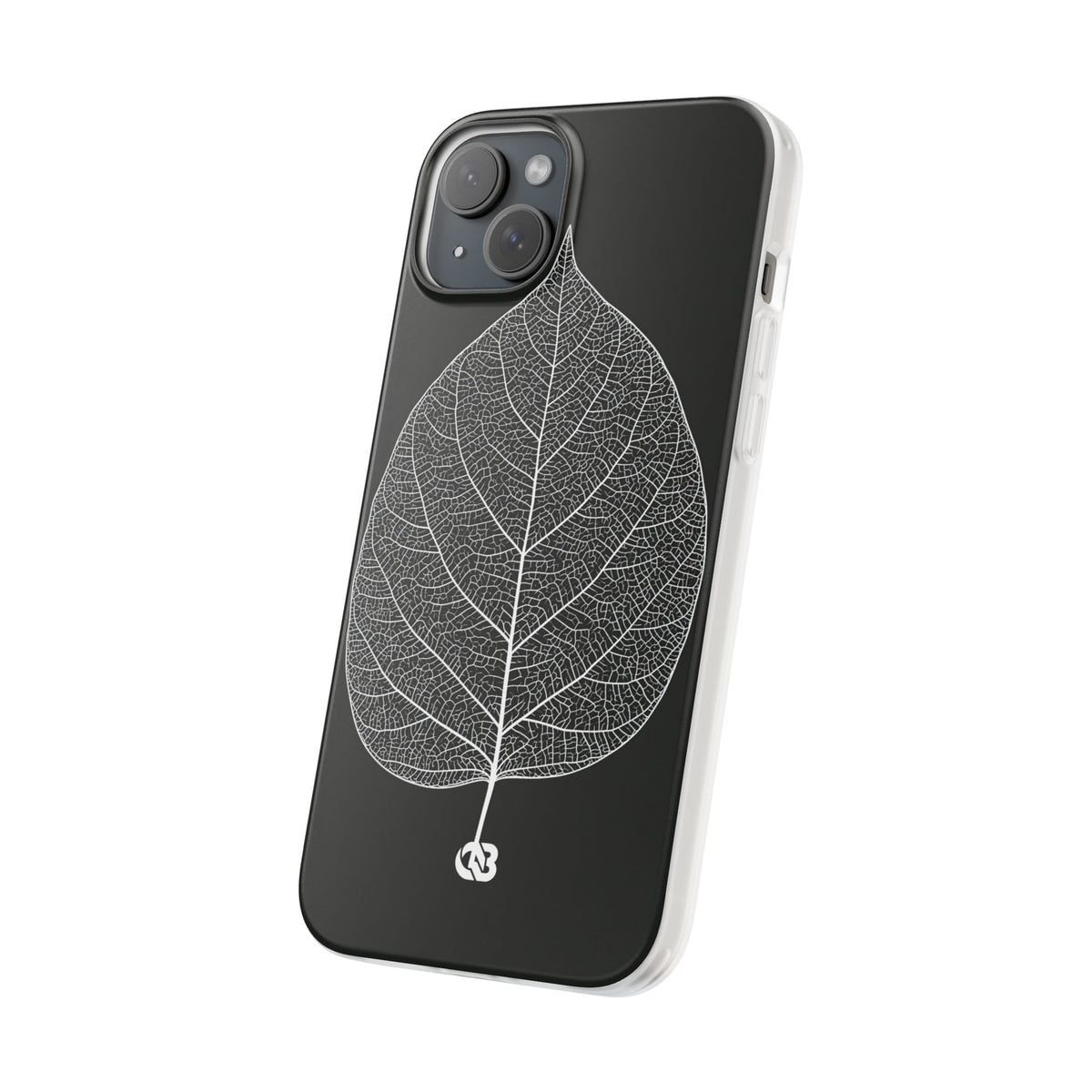 Monochrome Leaf Skeleton · Lite Phone Case for iPhone ·  Black