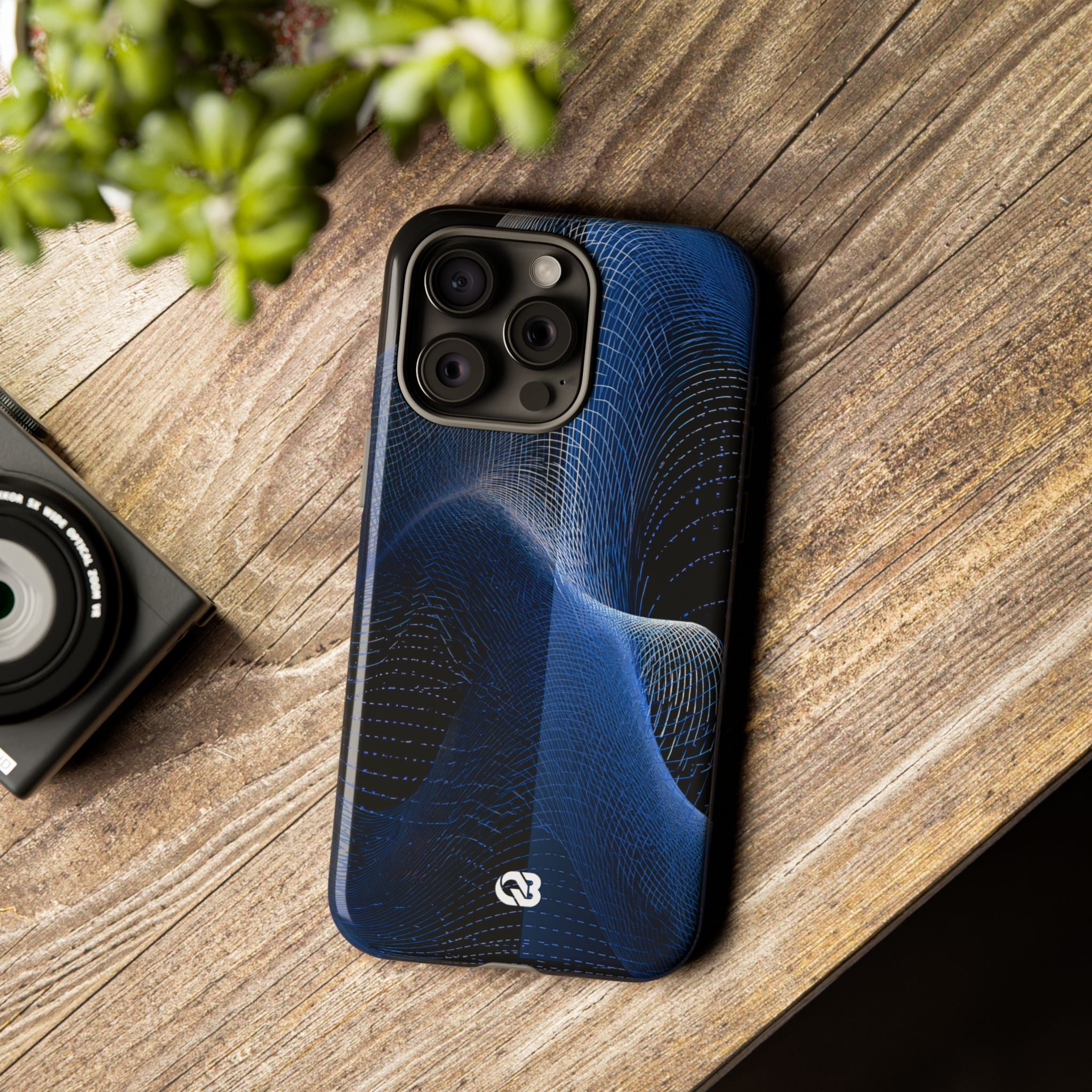 Blue Tough Phone Case for iPhone - Electric Blue Flux